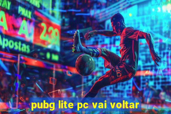 pubg lite pc vai voltar