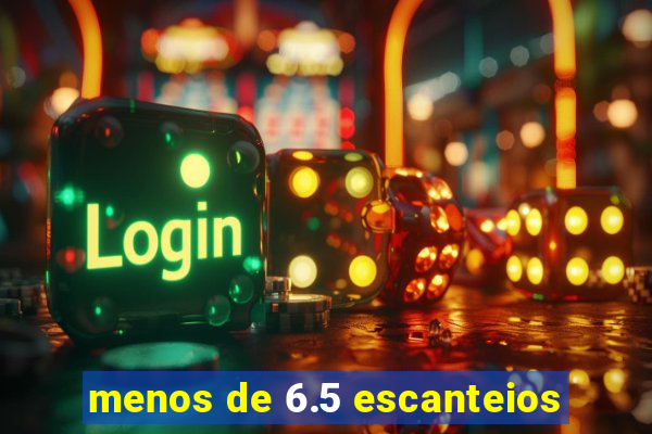 menos de 6.5 escanteios