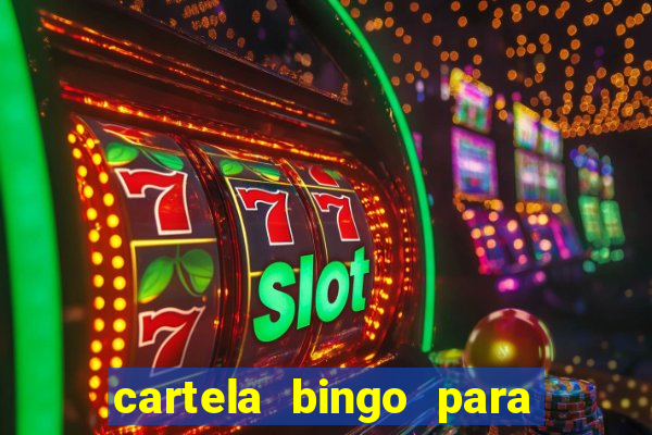 cartela bingo para cha de cozinha imprimir gratis