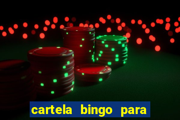 cartela bingo para cha de cozinha imprimir gratis