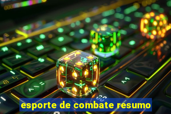 esporte de combate resumo