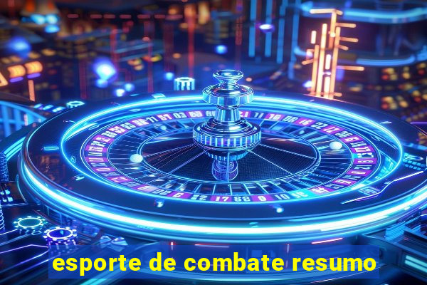 esporte de combate resumo