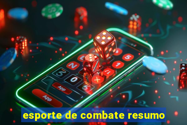 esporte de combate resumo