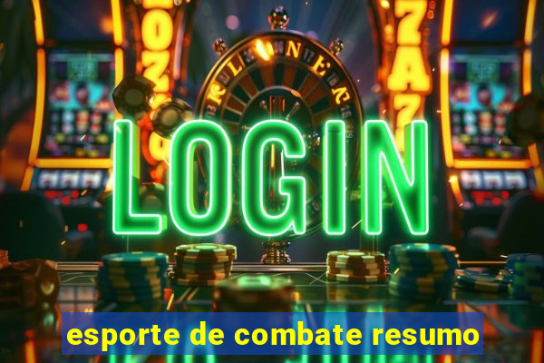 esporte de combate resumo