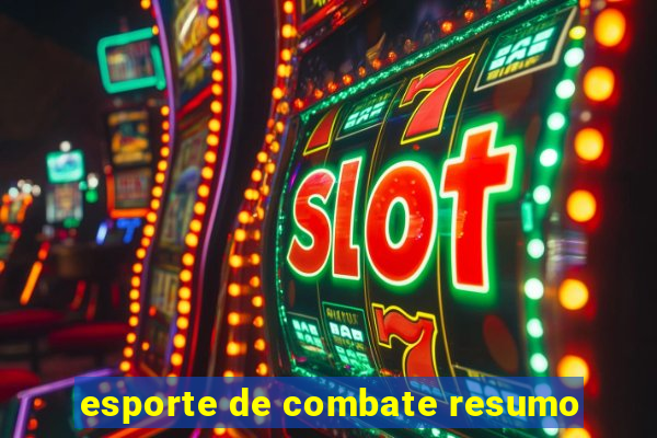 esporte de combate resumo