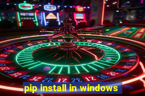 pip install in windows