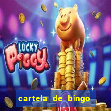 cartela de bingo pra imprimir