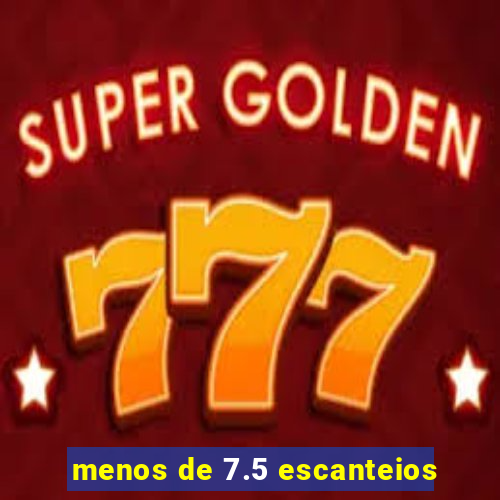 menos de 7.5 escanteios