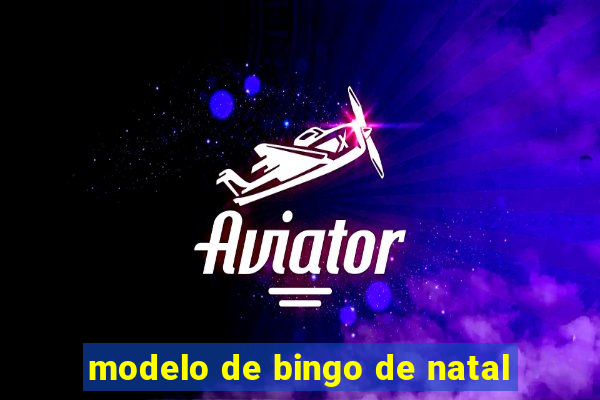 modelo de bingo de natal