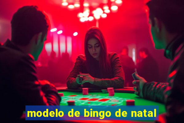 modelo de bingo de natal