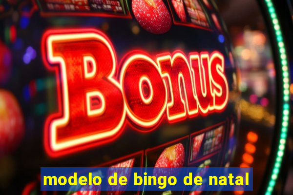 modelo de bingo de natal