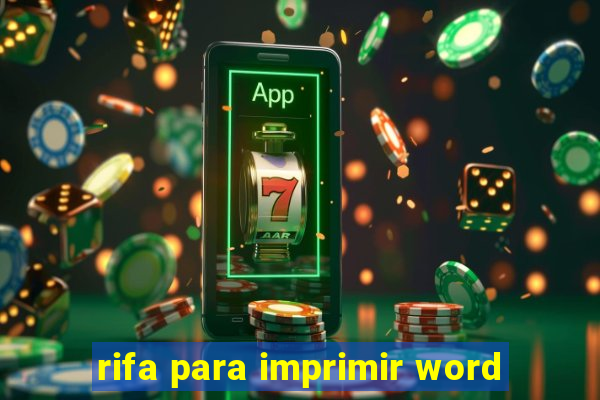 rifa para imprimir word