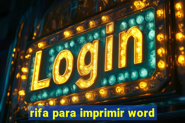 rifa para imprimir word