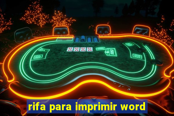 rifa para imprimir word