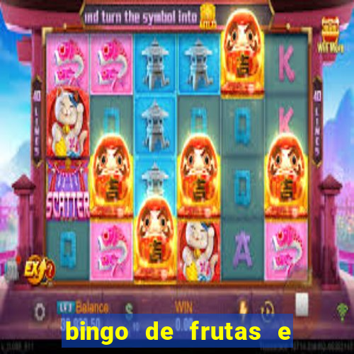 bingo de frutas e legumes para imprimir