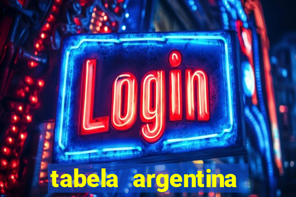 tabela argentina torneo betano