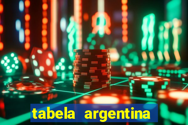 tabela argentina torneo betano