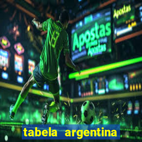 tabela argentina torneo betano