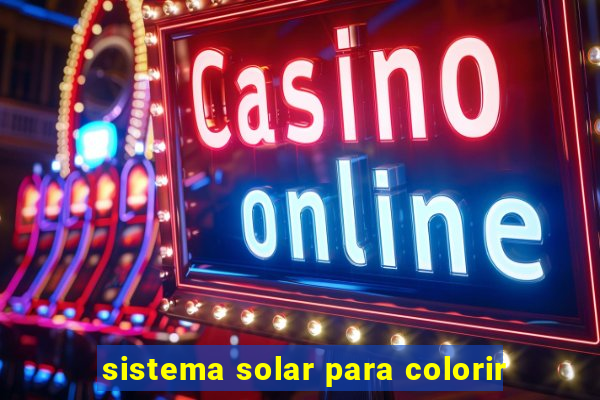 sistema solar para colorir