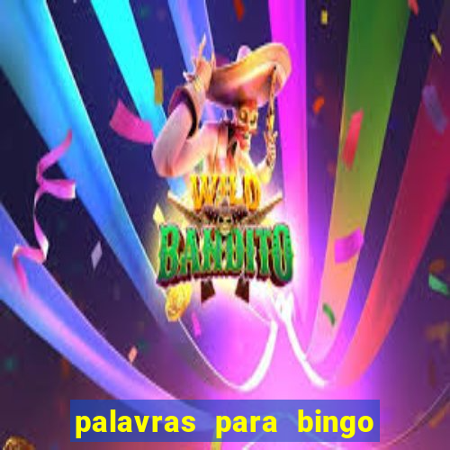 palavras para bingo cha de bebe