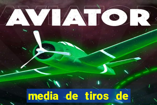 media de tiros de meta por jogo