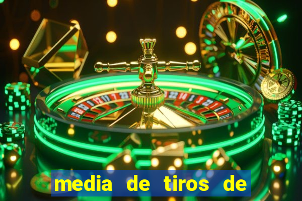 media de tiros de meta por jogo