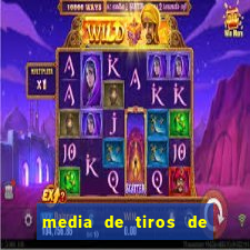 media de tiros de meta por jogo