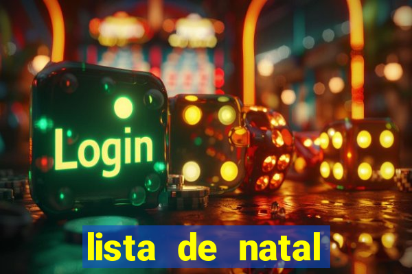 lista de natal para imprimir