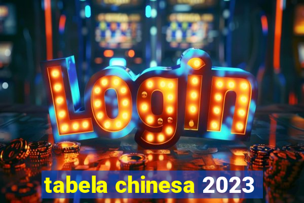 tabela chinesa 2023