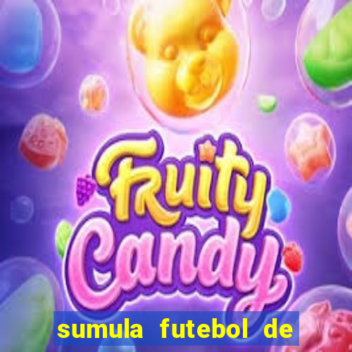 sumula futebol de campo word