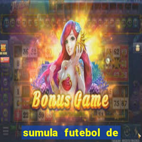 sumula futebol de campo word