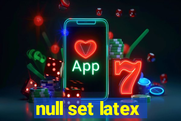 null set latex