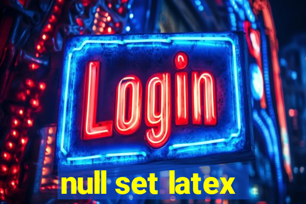 null set latex