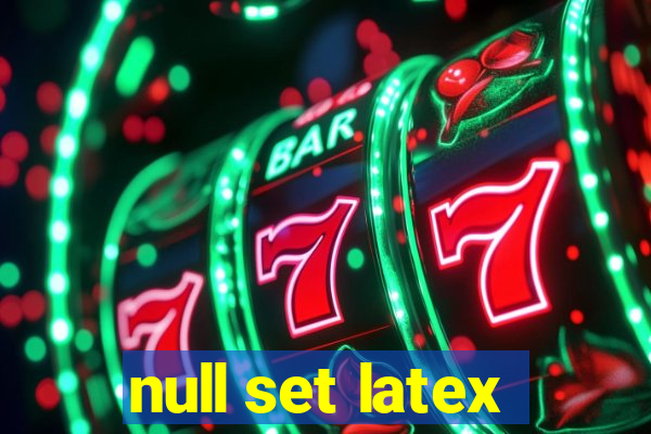 null set latex