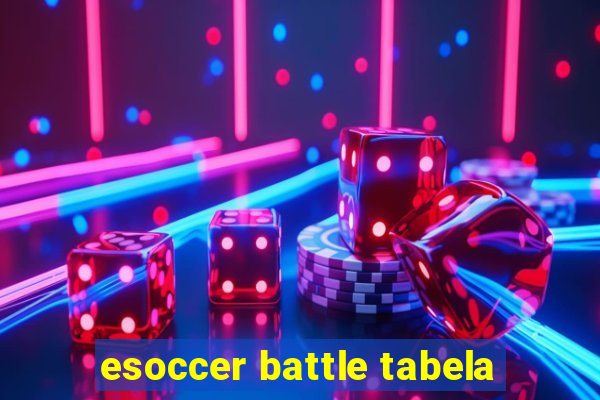 esoccer battle tabela