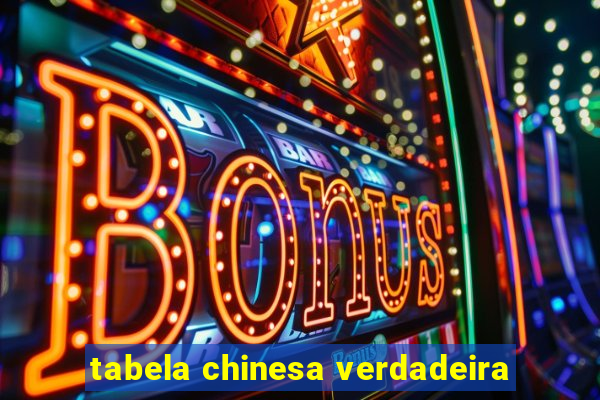 tabela chinesa verdadeira