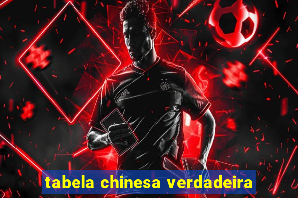 tabela chinesa verdadeira