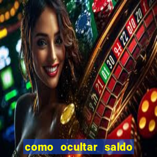 como ocultar saldo na betfair