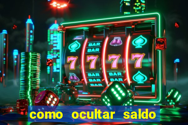 como ocultar saldo na betfair