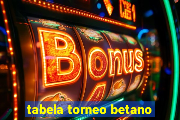 tabela torneo betano