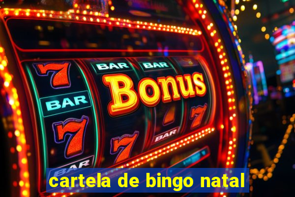 cartela de bingo natal