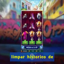 limpar historico de apostas bet365