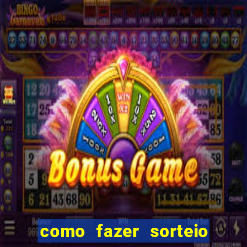 como fazer sorteio de cores online