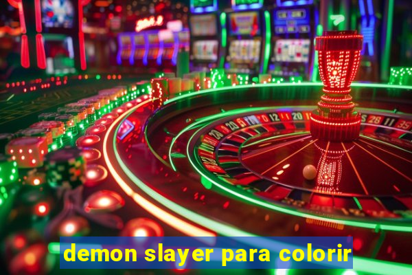 demon slayer para colorir