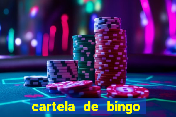 cartela de bingo cha de panela