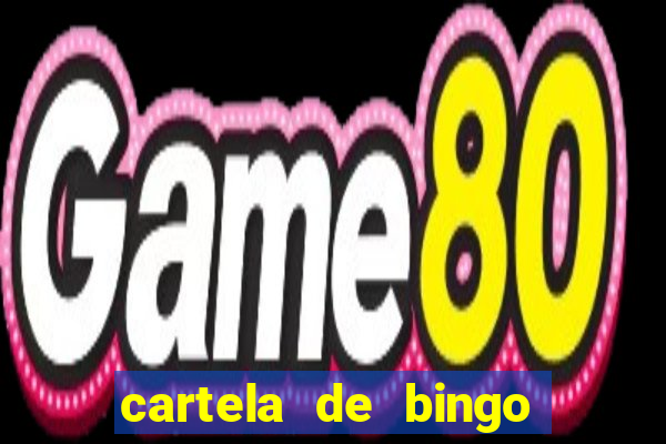 cartela de bingo cha de bebe