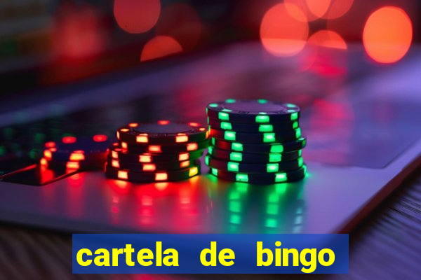 cartela de bingo cha de bebe