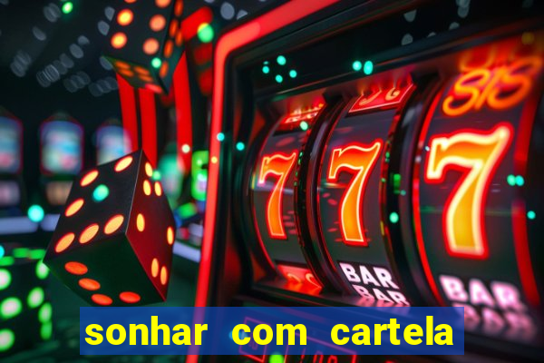 sonhar com cartela de bingo