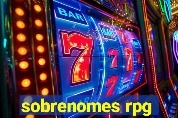 sobrenomes rpg