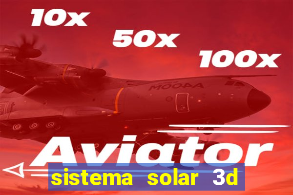 sistema solar 3d em movimento